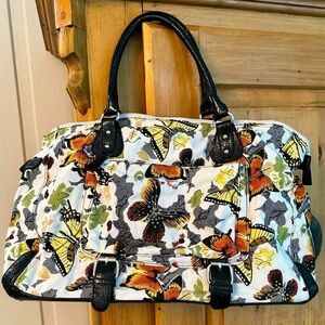 Beautiful Butterfly Overnight Travel Carpet Bag Unique Tapestry Feel